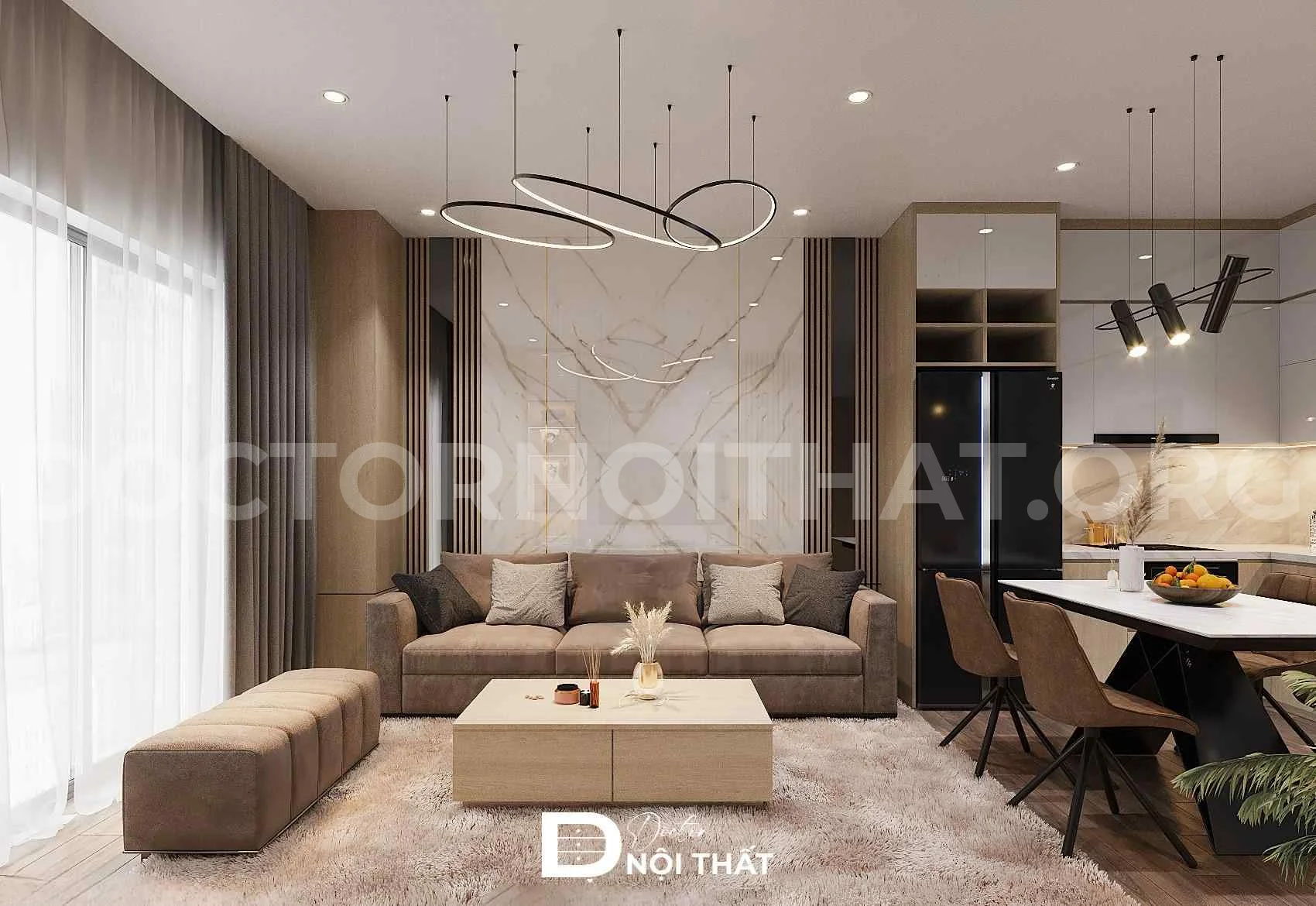 Bản vẽ thiết kế nội thất mô phỏng toàn bộ không gian một cách thực tế