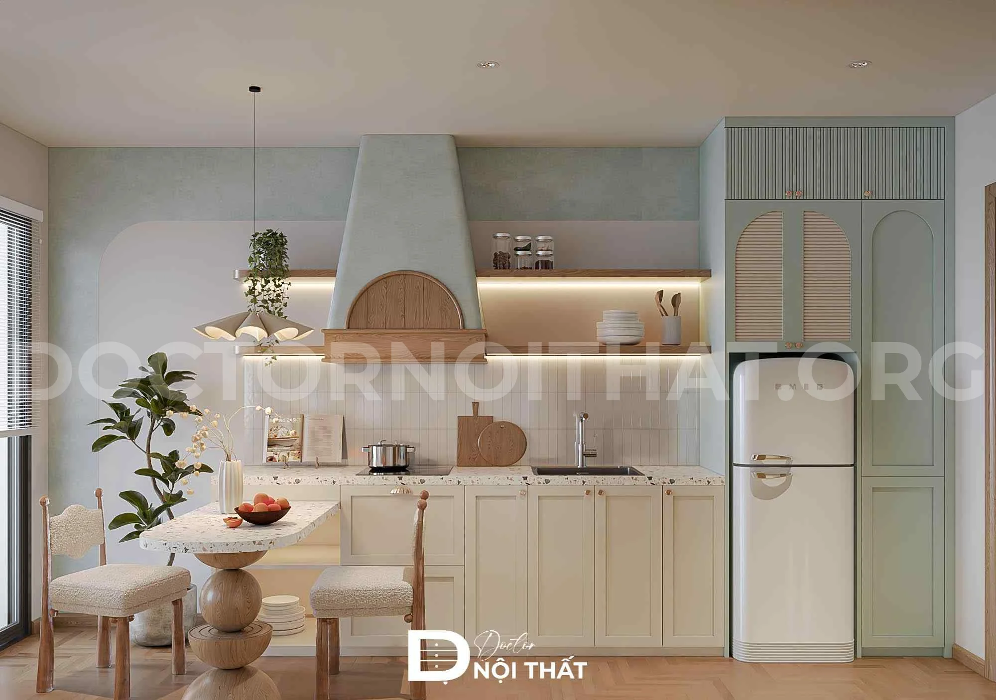 Bản vẽ thiết kế nội thất phòng bếp chi tiết