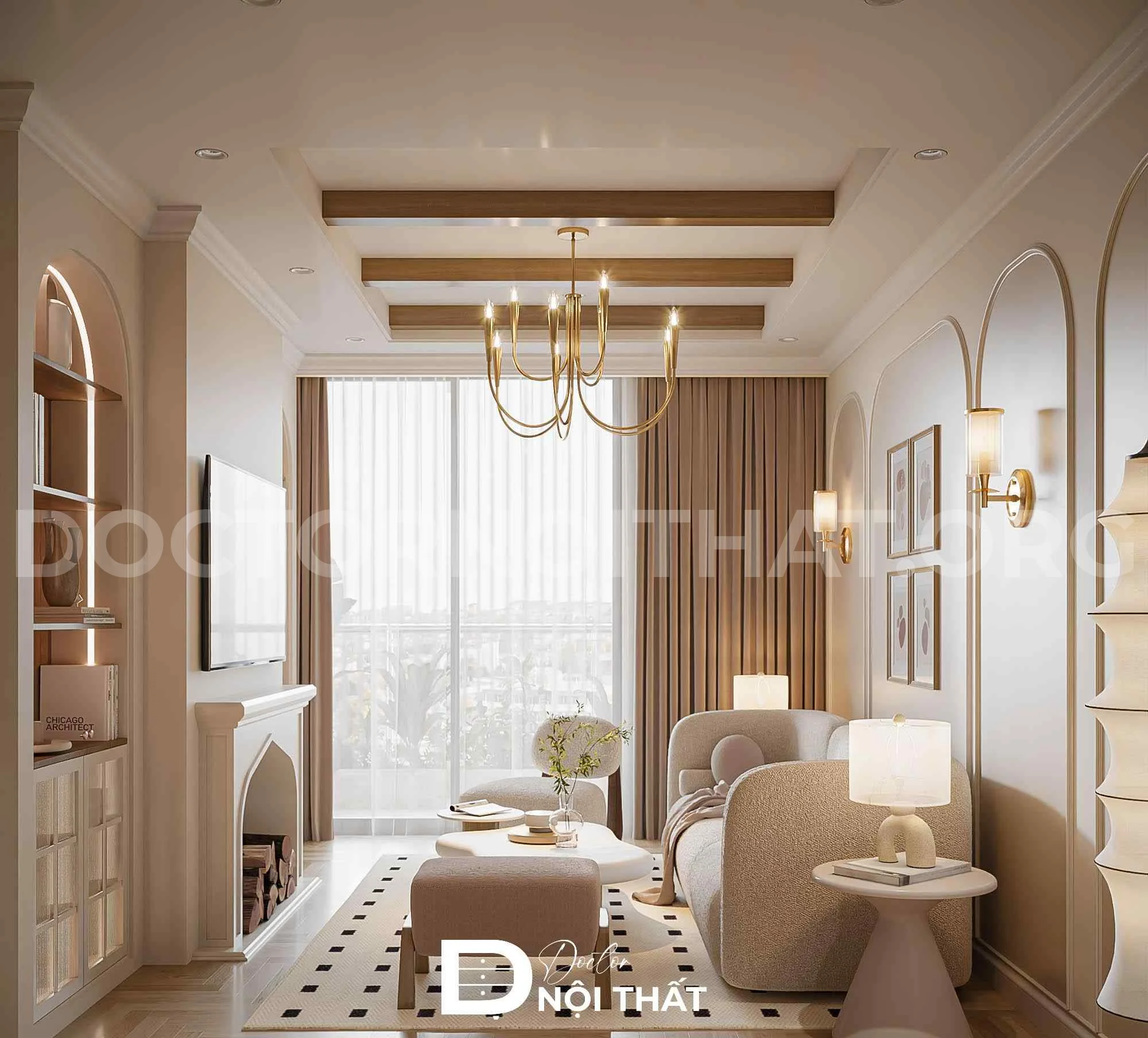Bản vẽ thiết kế nội thất phòng khách