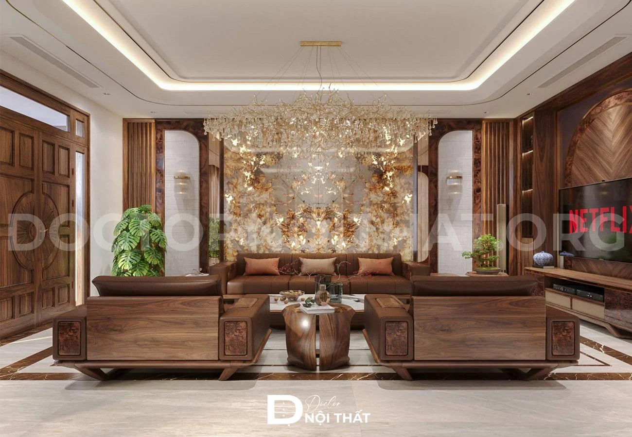 Dự án thi công nội thất biệt thự 280m2 của chú Vinh tại Tuyên Quang