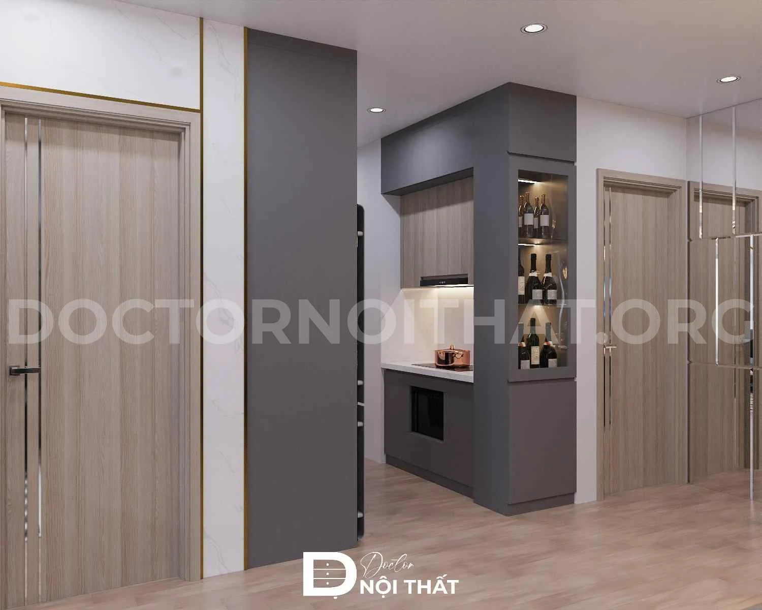 Dự án thiết kế chung cư 70m2 tòa IEC tại Thanh Trì