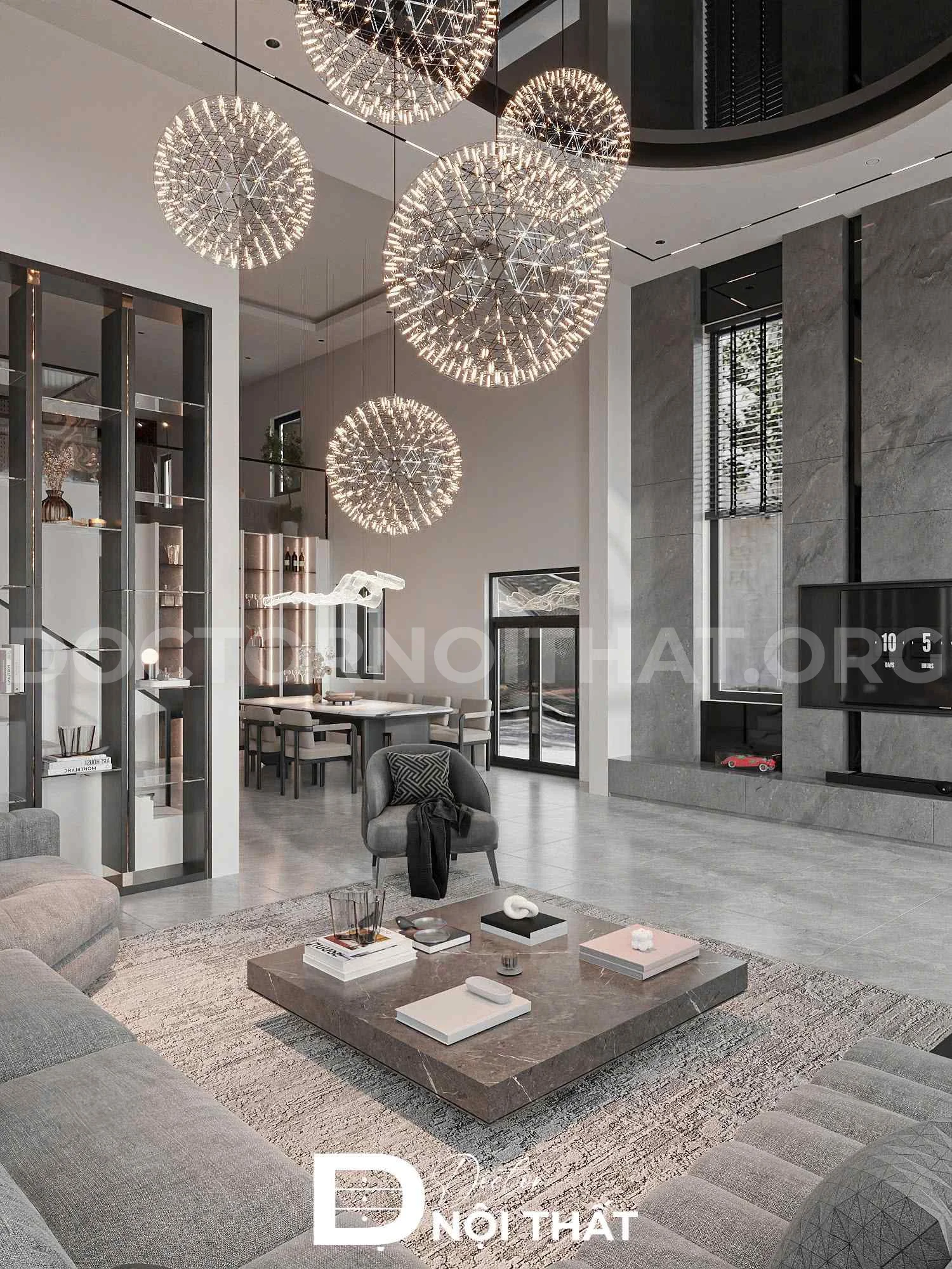 Dự án thiết kế nội thất biệt thự 270m2 hiện đại tại Hà Nội
