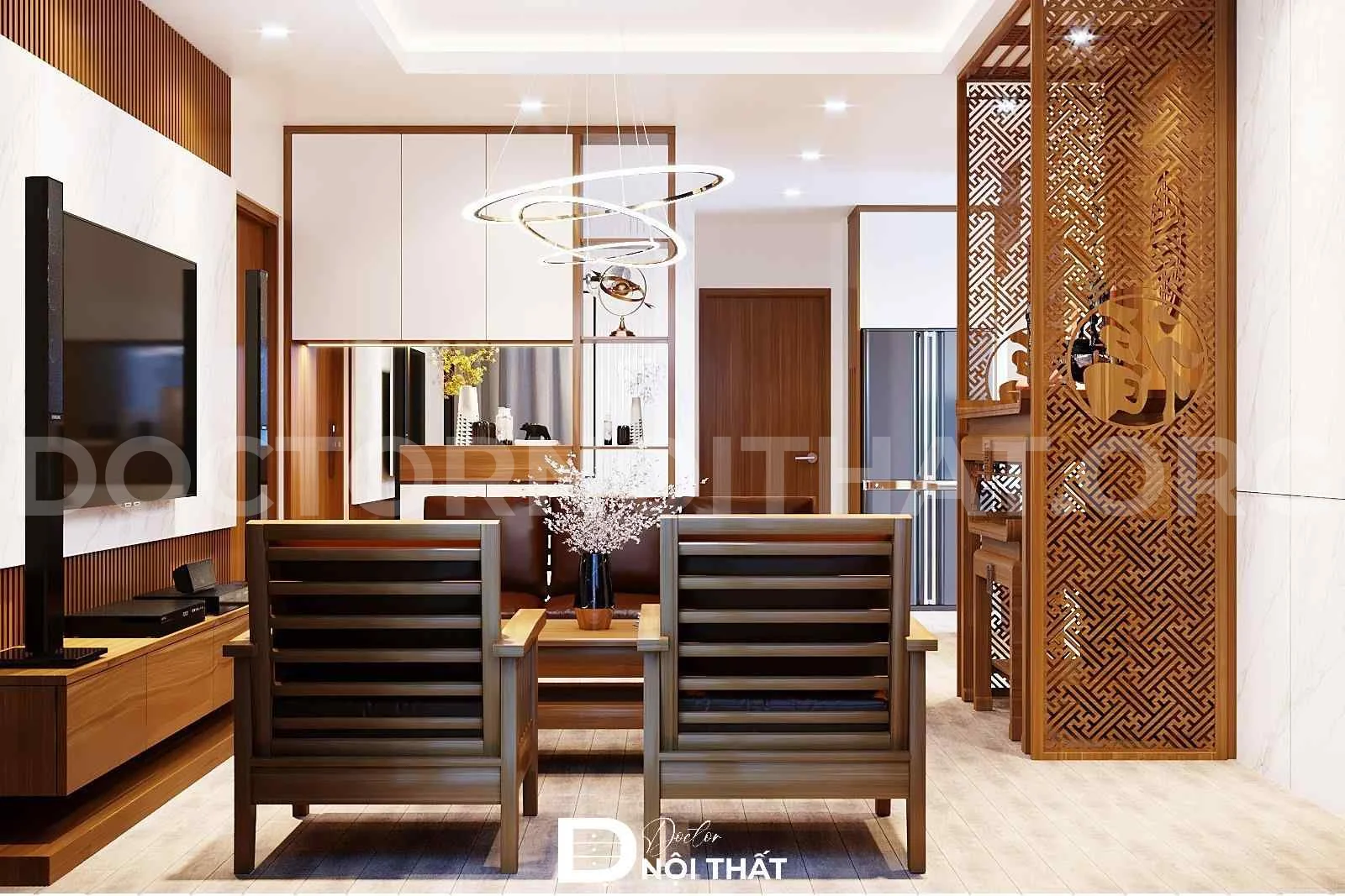 Dự án thiết kế nội thất căn hộ 2 phòng ngủ Housinco