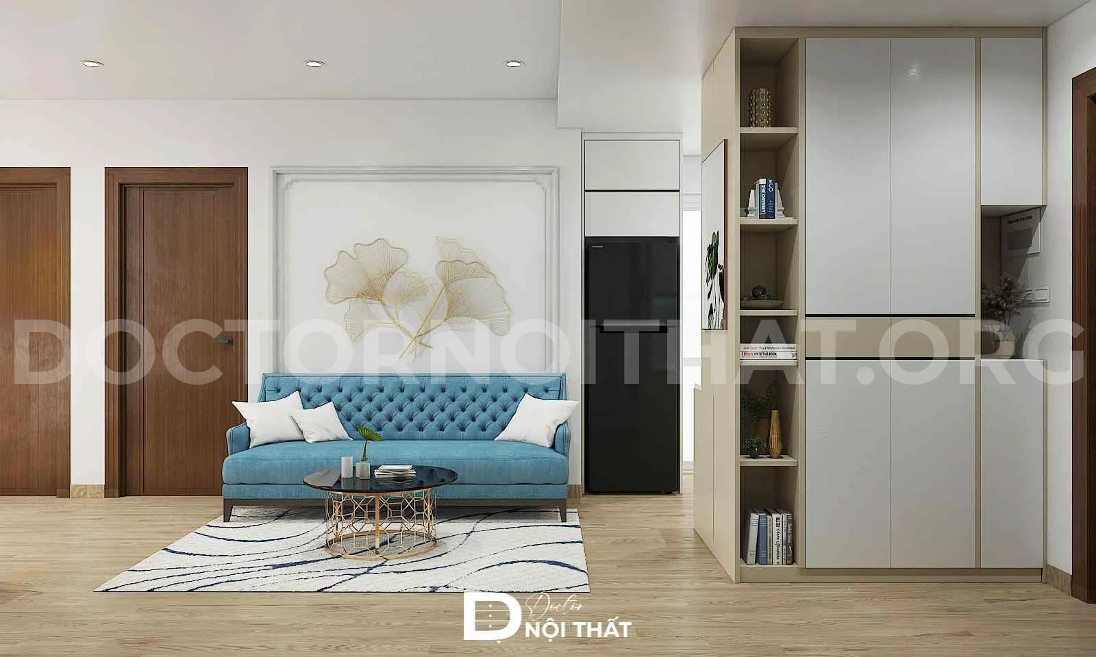 Dự án thiết kế nội thất chung cư 56m2 tại Phạm Hùng