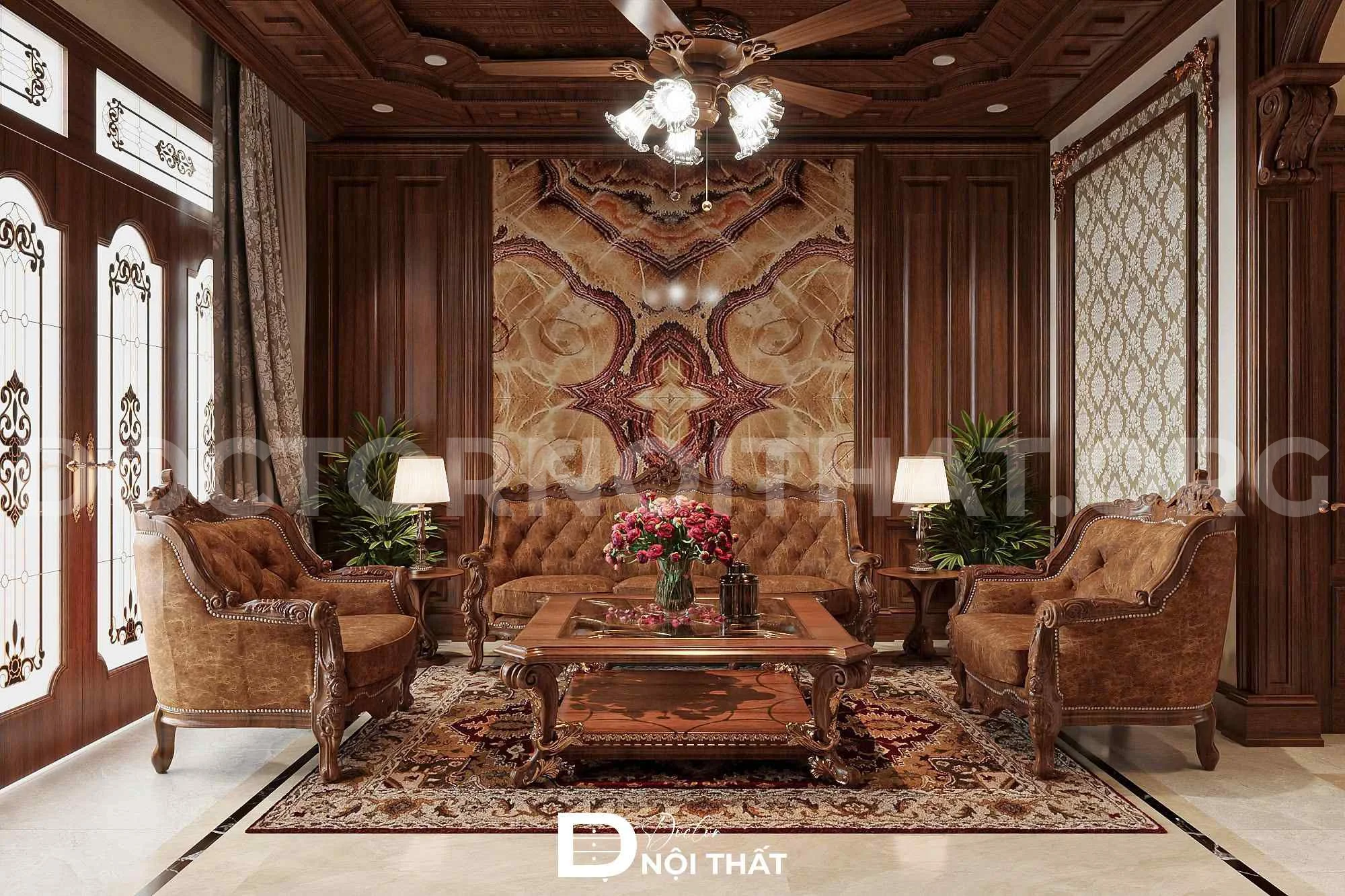 Dự án thiết kế nội thất nhà phố phong cách cổ điển cho anh Minh