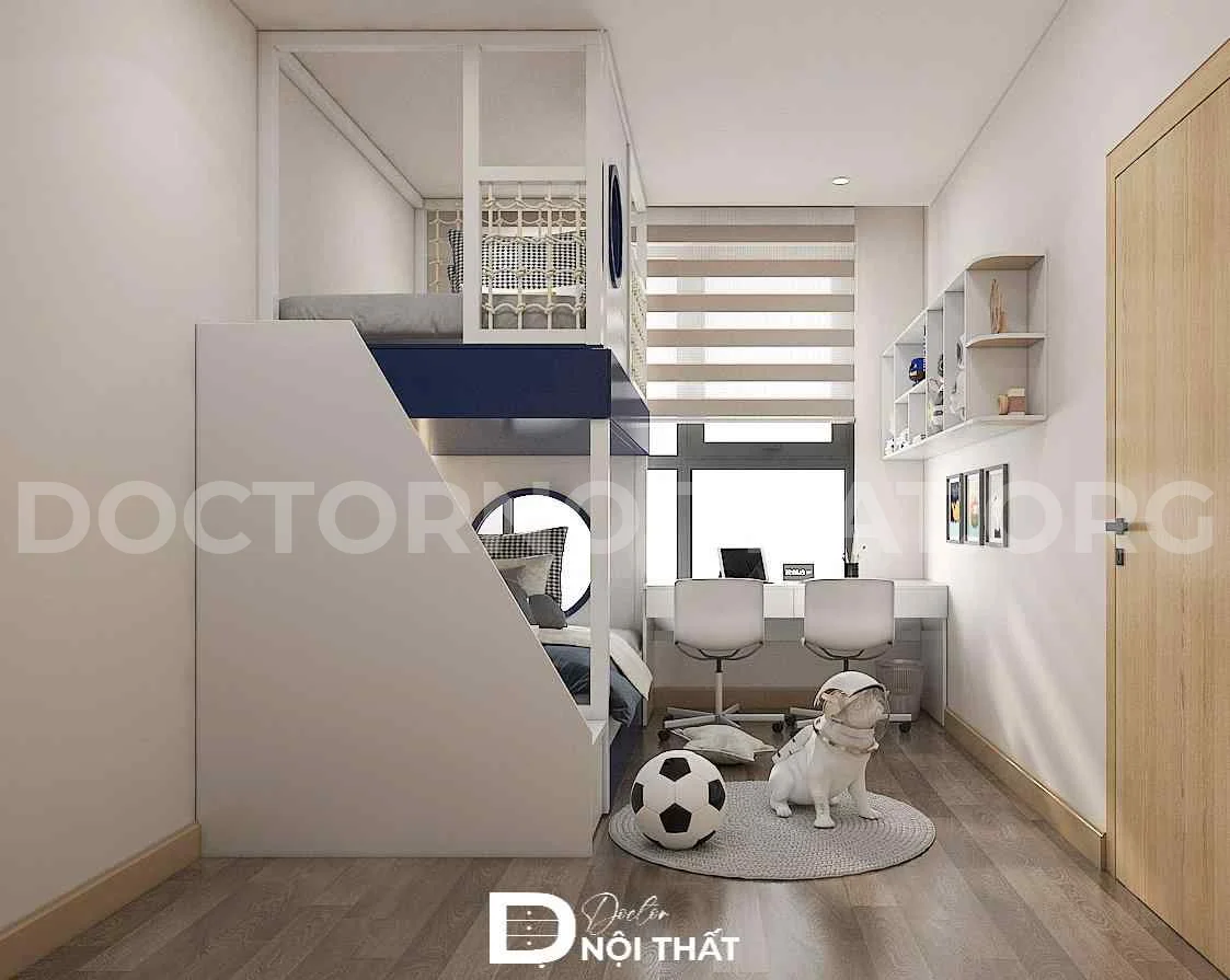 Dự án thiết kế nội thất phòng ngủ cho bé tại Vĩnh Long