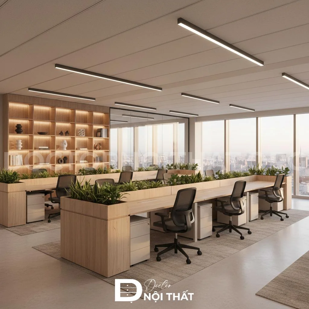 Dự án thiết kế nội thất văn phòng H2TEK 210m2 tại Hà Nội