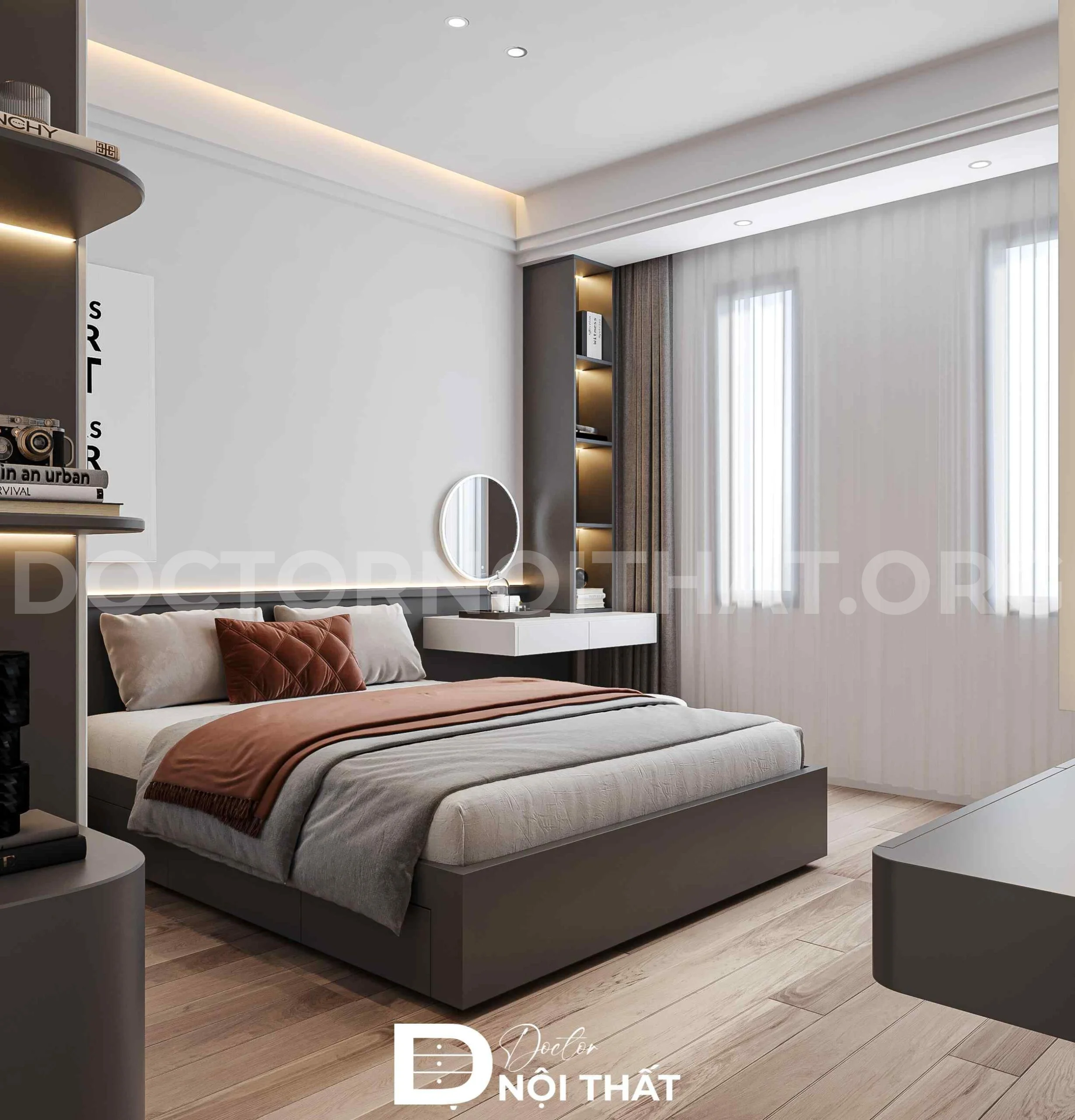 Dự án thiết kế phòng ngủ đơn giản cho chị Mai