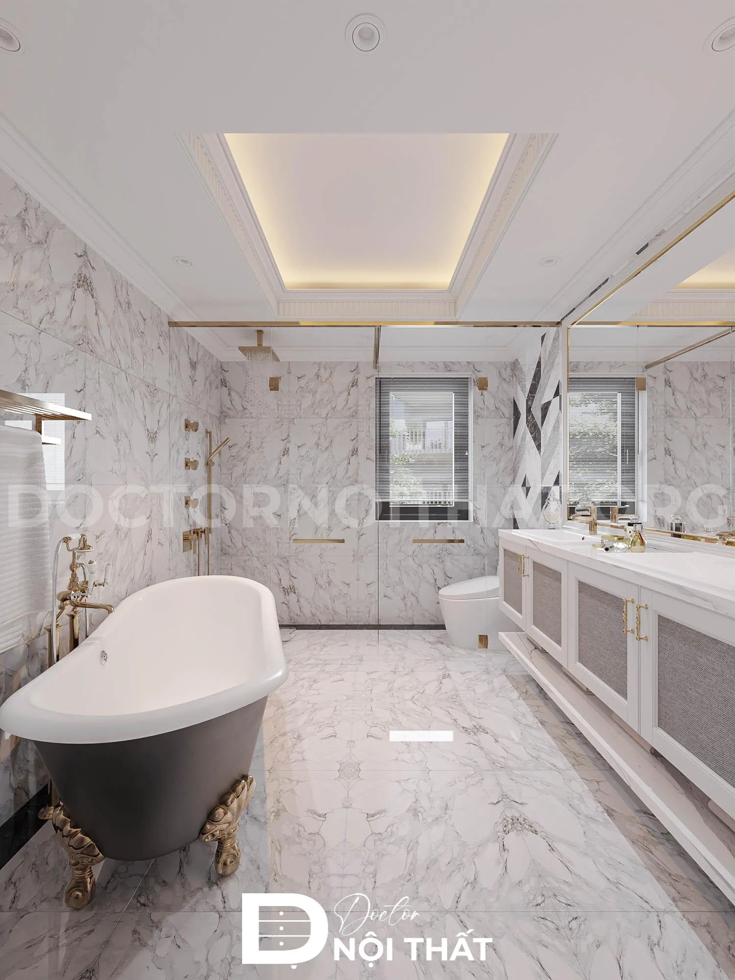 Mẫu phòng tắm Luxury được kiến trúc sư của Doctor Nội Thất thiết kế và thi công