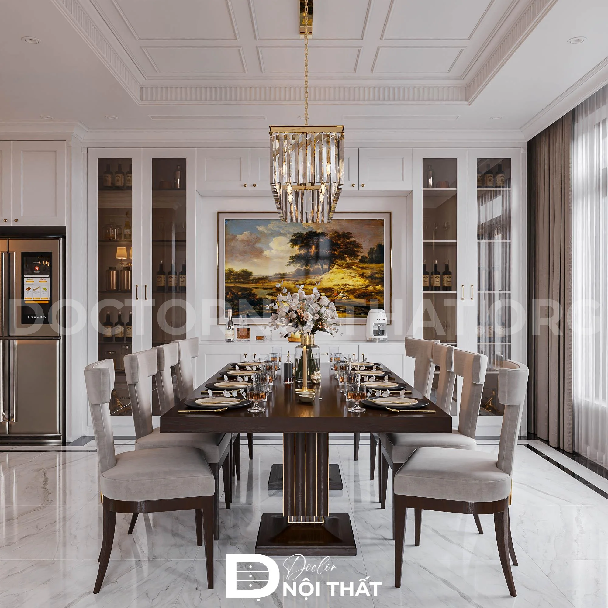 Mẫu thiết kế phòng bếp theo phong cách Luxury tại Doctor Nội Thất
