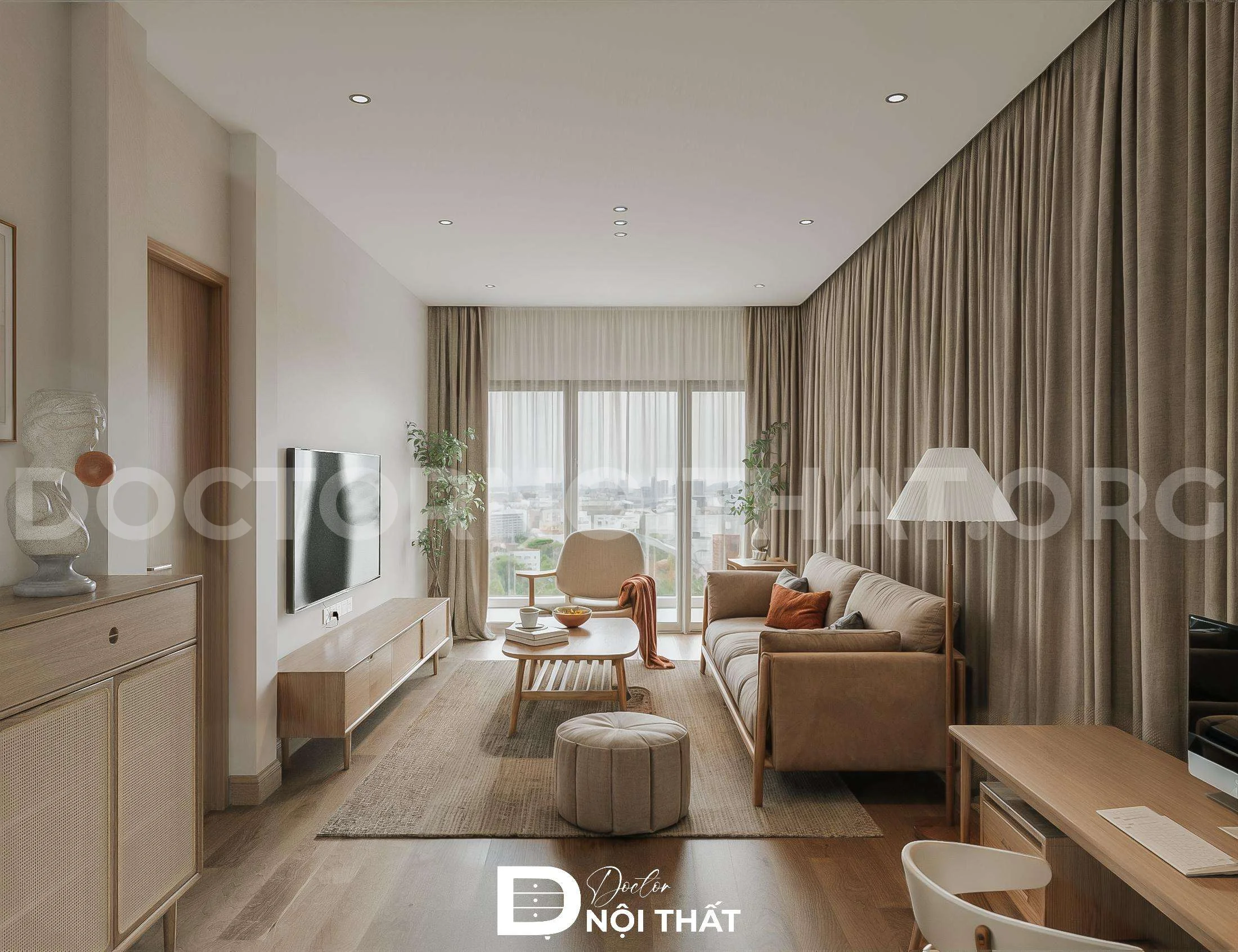 Phong cách thiết kế nội thất tối giản với tone màu trung tính làm chủ đạo