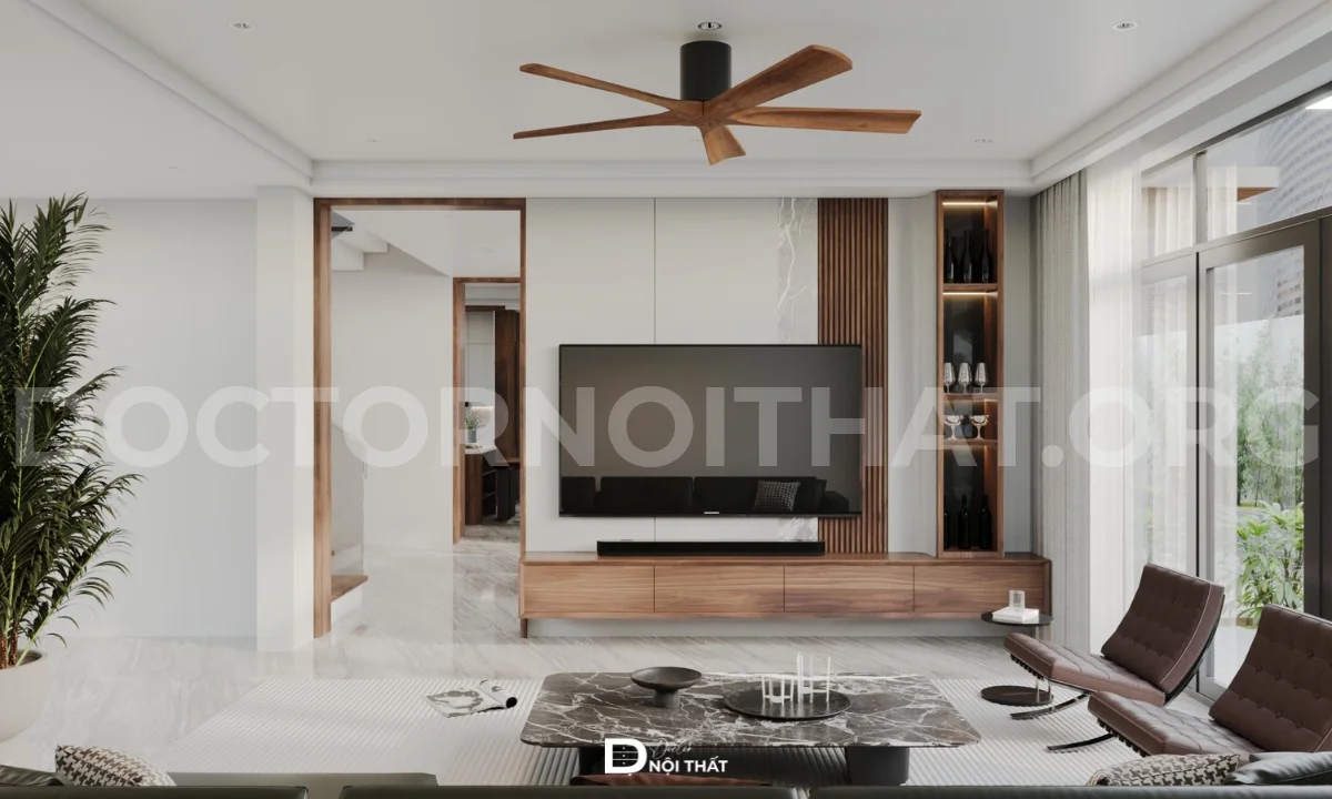 Tone chủ đạo trong thiết kế nội thất nhà đẹp hiện đại là màu trắng