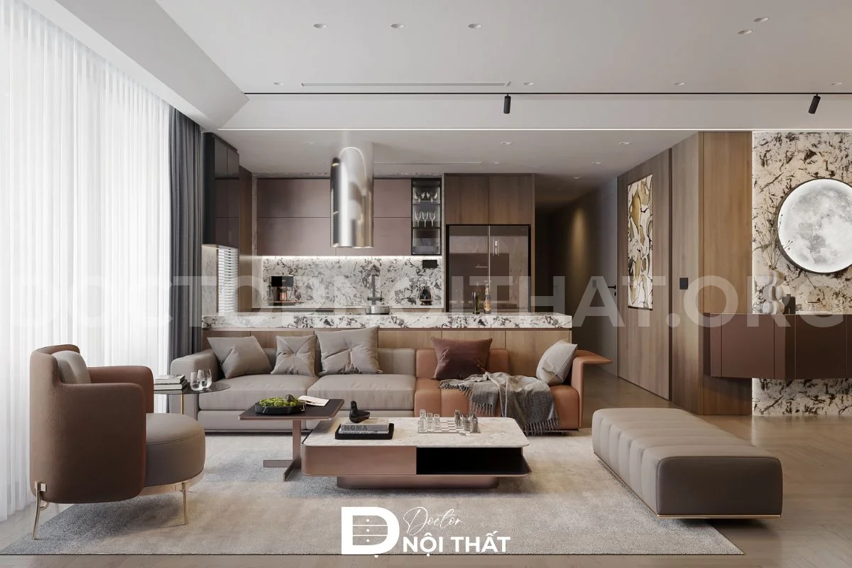 Dự án 2: Thi công nội thất căn hộ 3 phòng ngủ 120m2 tại Chung cư Ngoại Giao Đoàn - hình 26