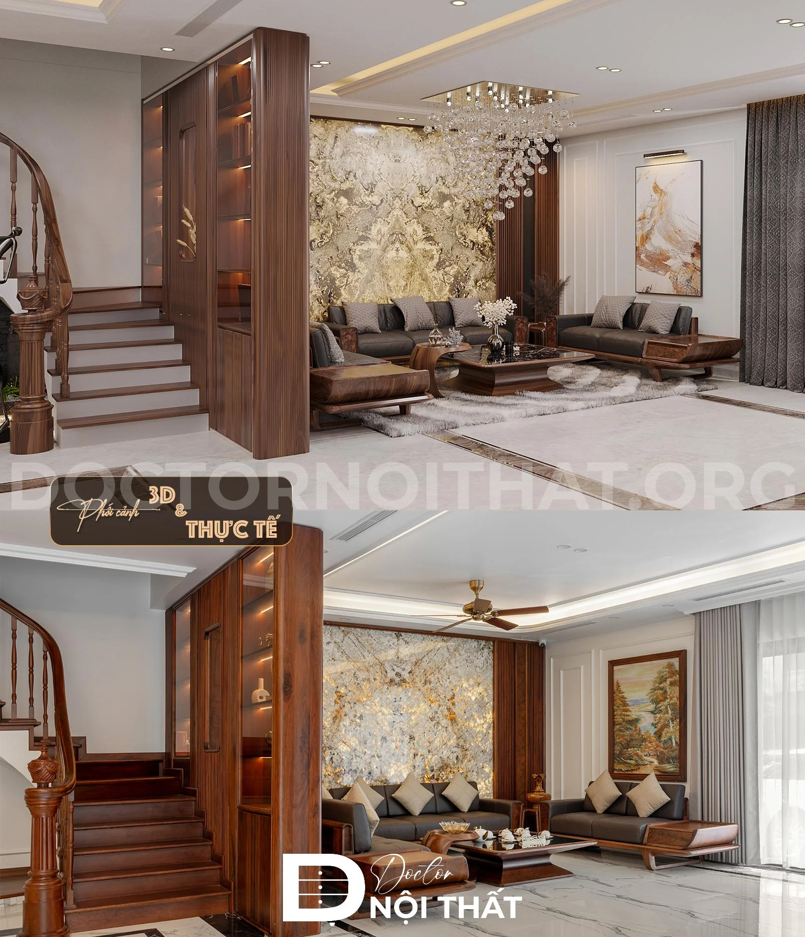 Ảnh thi công nội thất nhà phố giống bản vẽ lên đến 98%