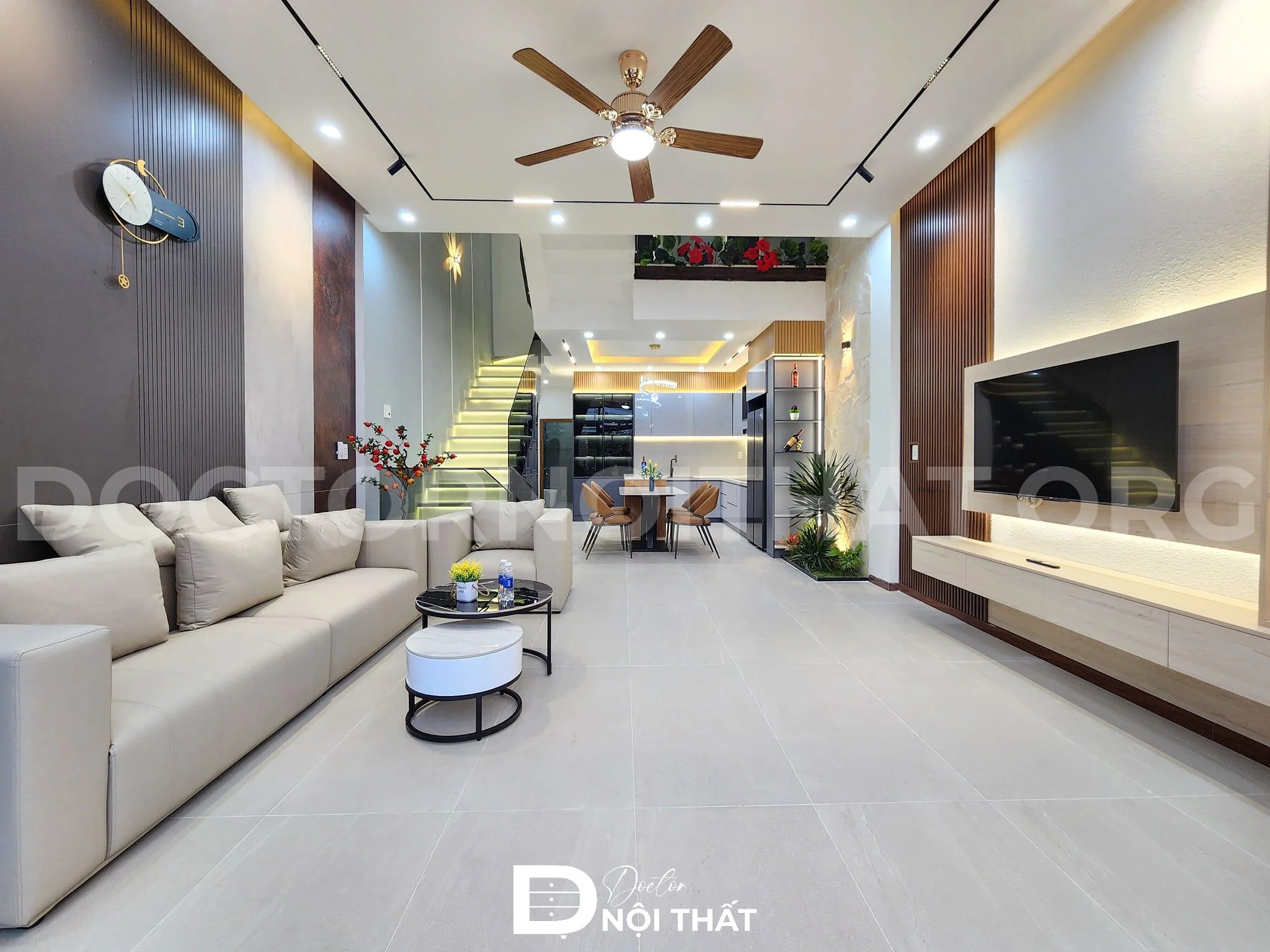 Dự án thi công nội thất nhà phố theo phong cách hiện đại