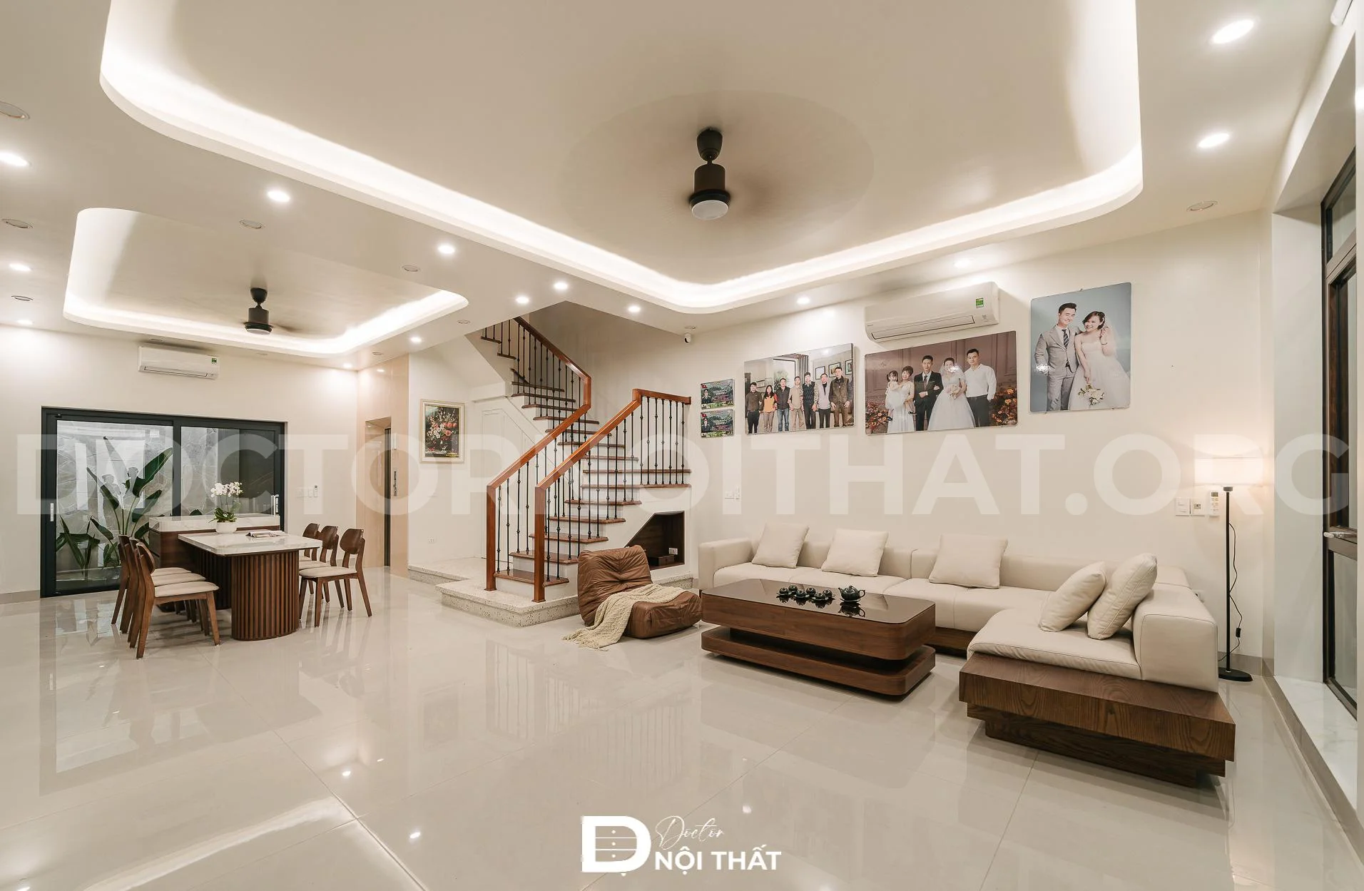 Mẫu thi công nội thất cho phòng khách nhà phố