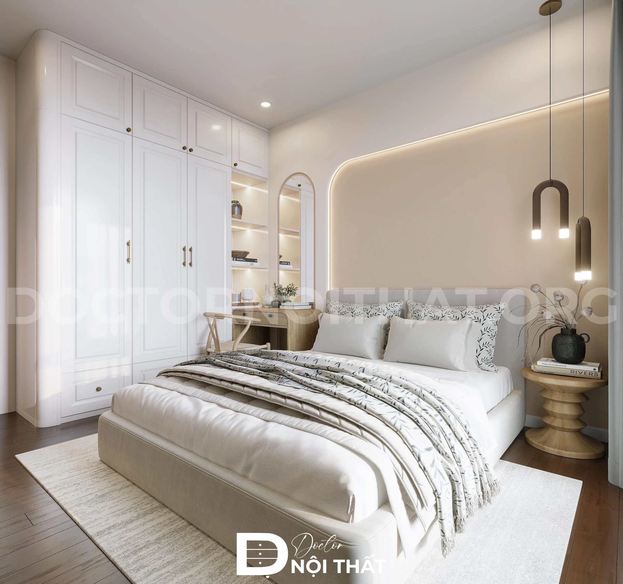Thi công nội thất phòng ngủ theo phong cách Scandinavian