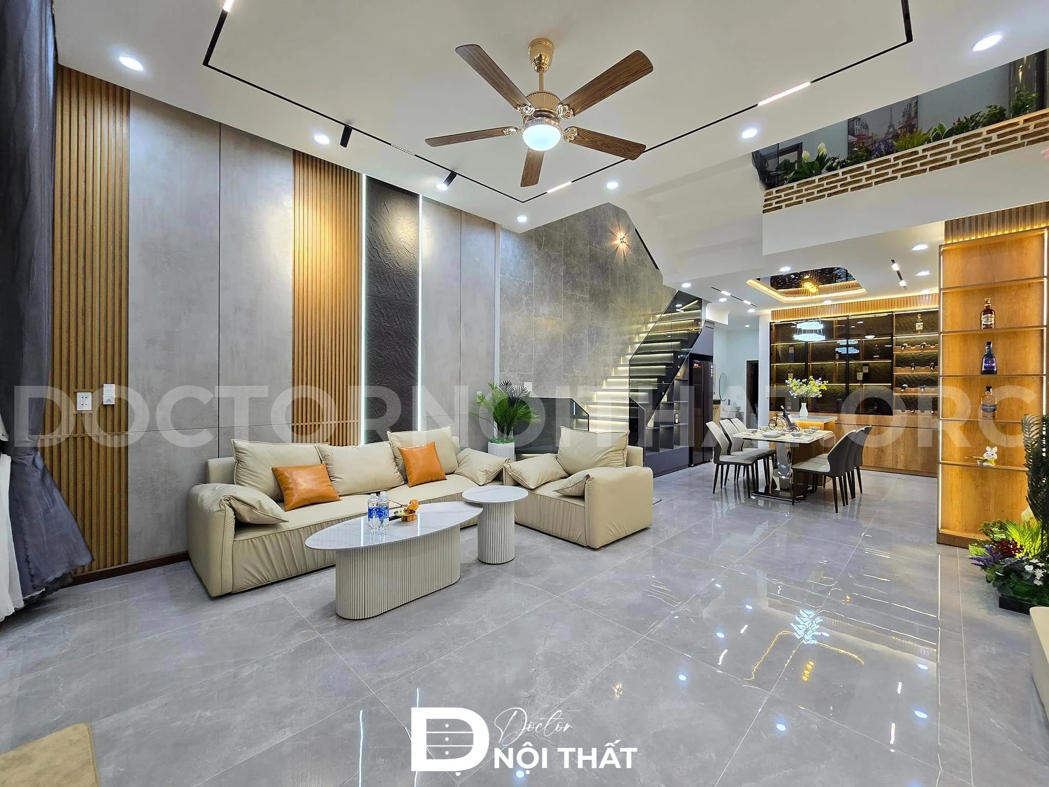 Dự án thi công nội thất biệt thự sang trọng với chất liệu nội thất cao cấp