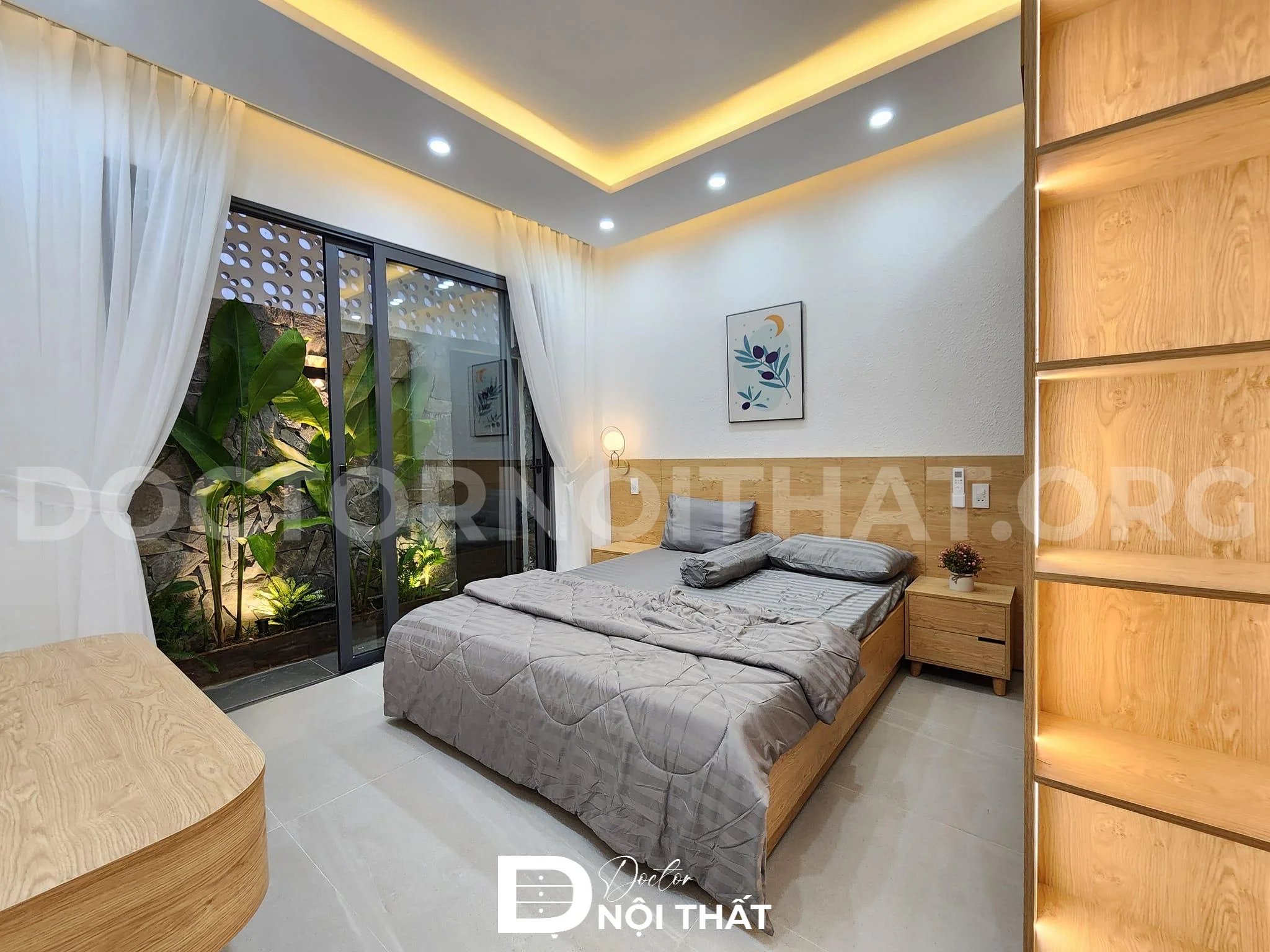 Nội thất phòng ngủ cao cấp được thi công cẩn thận đến từng chi tiết