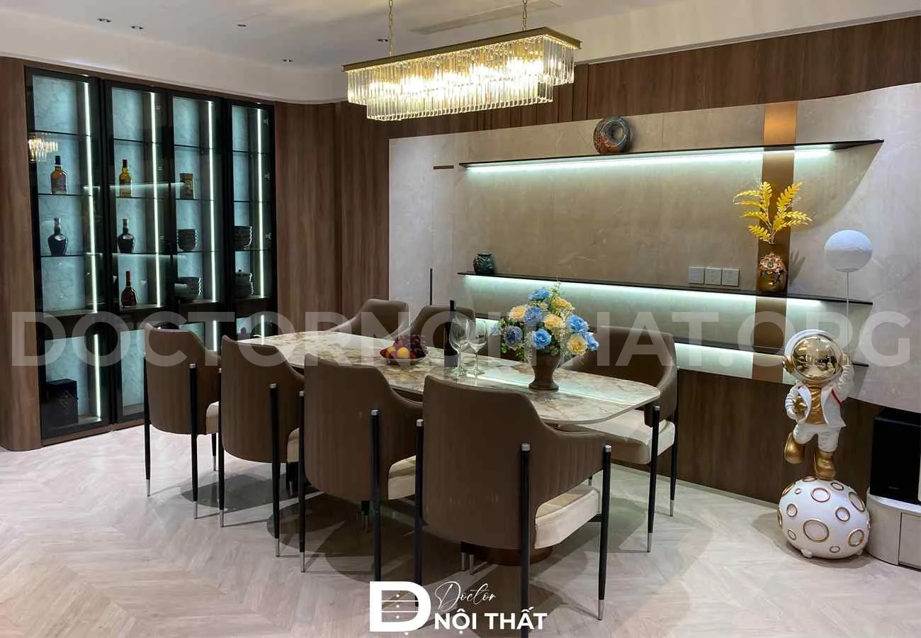 Thi công nội thất phòng bếp đầy đủ tiện nghi