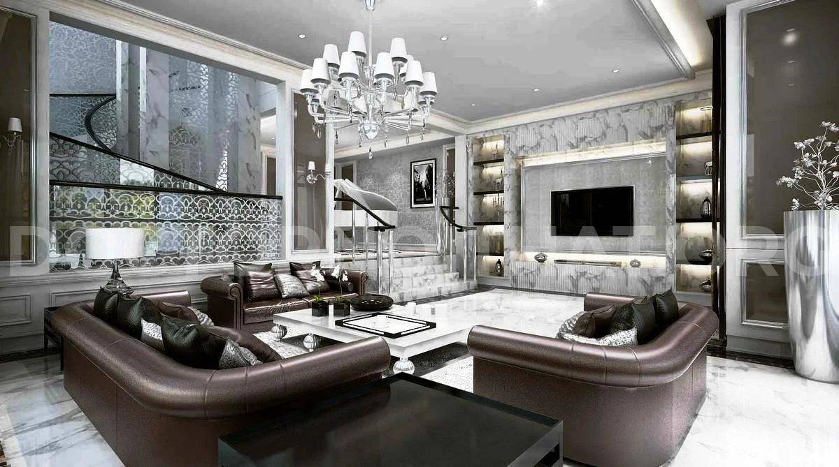 Thiết kế căn hộ Duplex với tông màu sáng kết hợp nội thất sang trọng, cao cấp (Nguồn: sưu tầm)