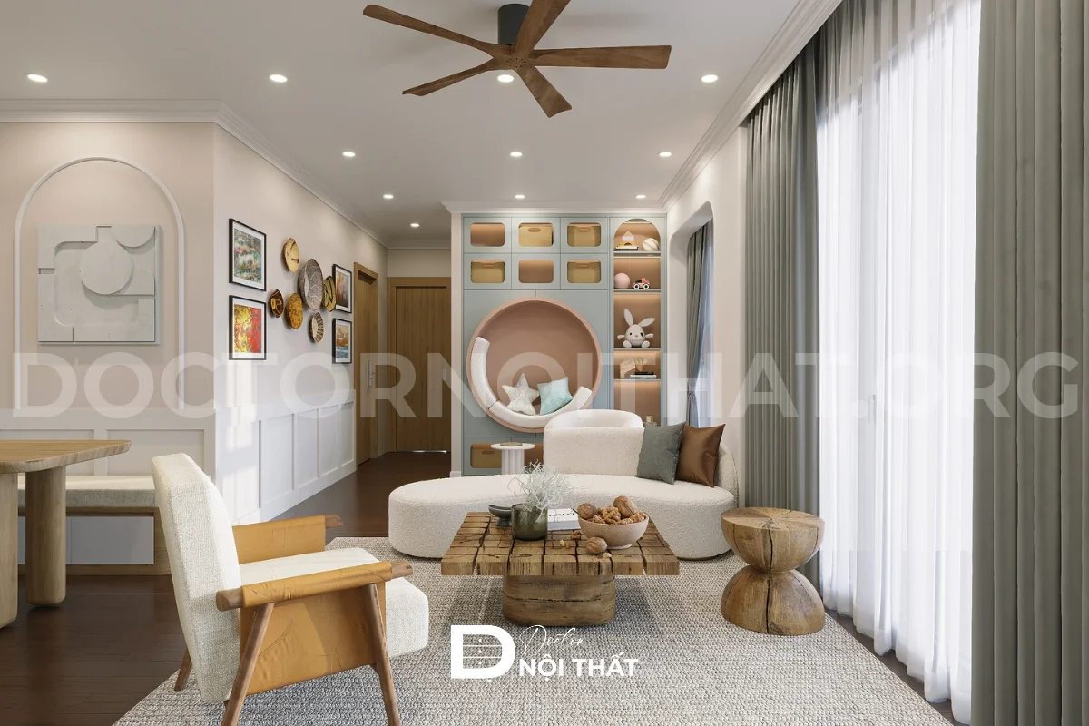 Thiết kế nội thất căn hộ phong cách Bắc Âu với bảng màu độc lạ, tươi mới