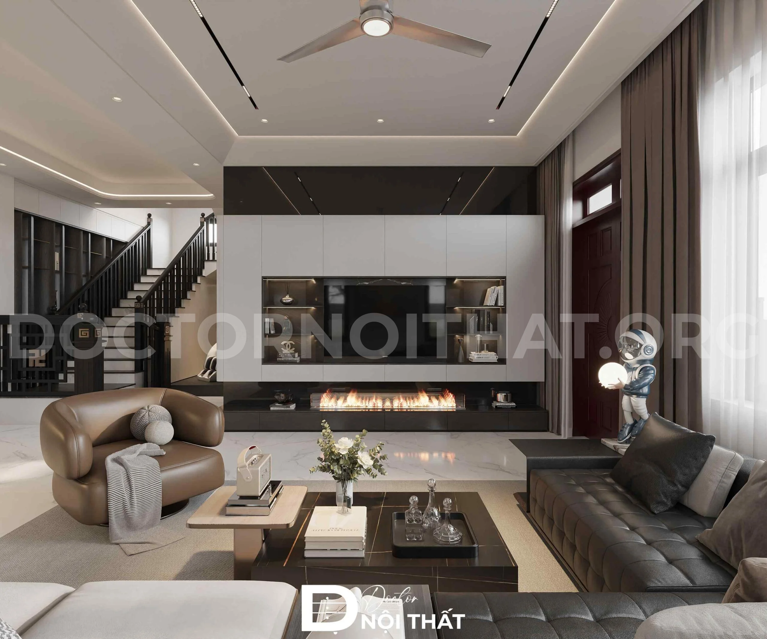 Thiết Kế Nội Thất Biệt Thự Hiện Đại 130m2 Tại Mỹ Đức