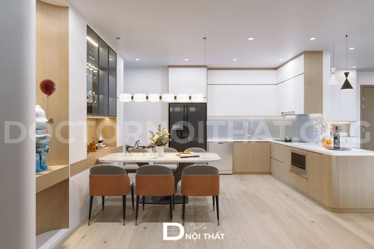 Thiết kế nội thất chung cư The Nelson Private Residences màu sáng thoáng đãng