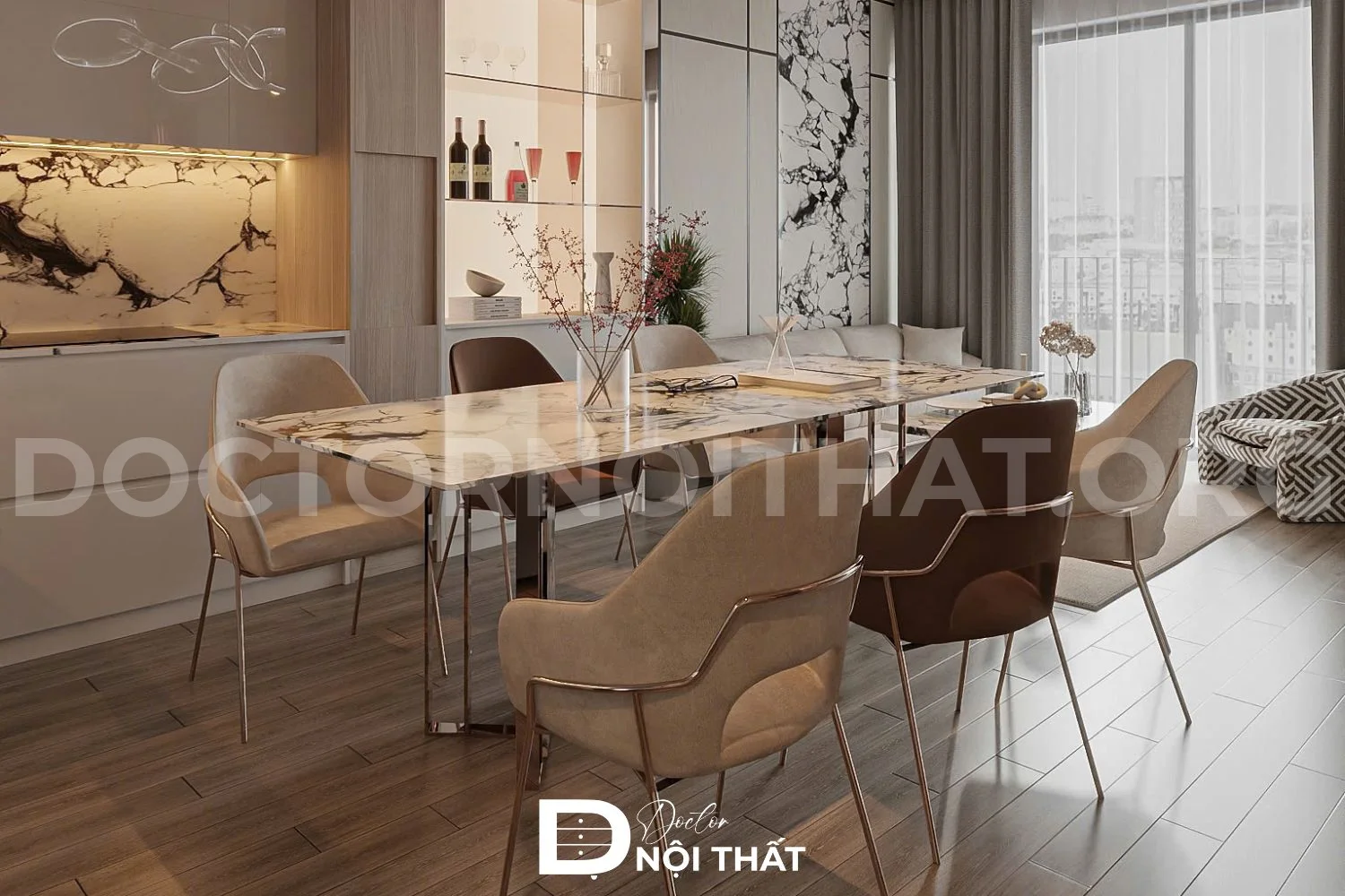 Thiết kế nội thất chung cư Vincom Center Bà Triệu hiện đại