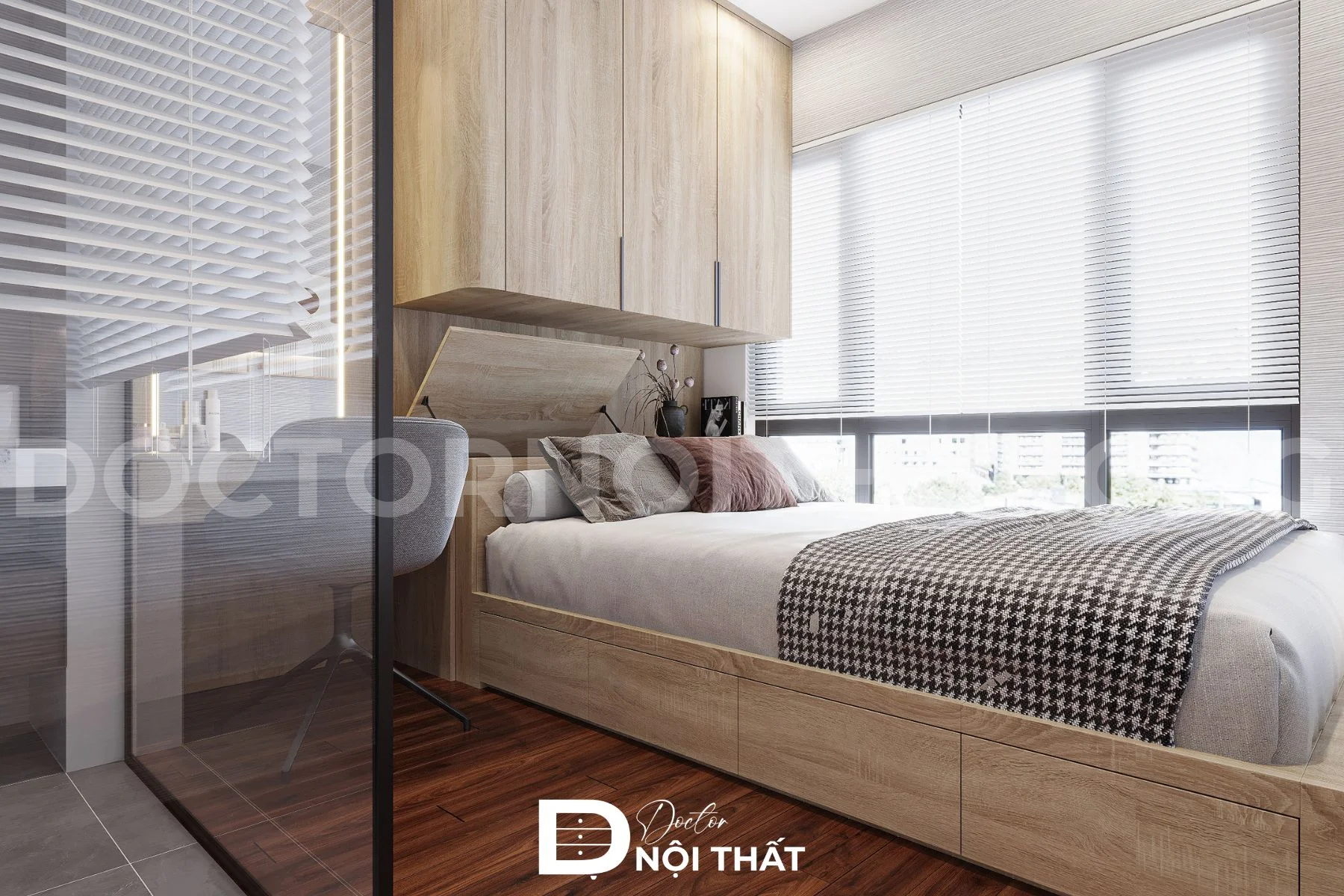 Mẫu thiết kế căn hộ đẹp dưới 30m2 nội thất đa năng tiện nghi cho người độc thân