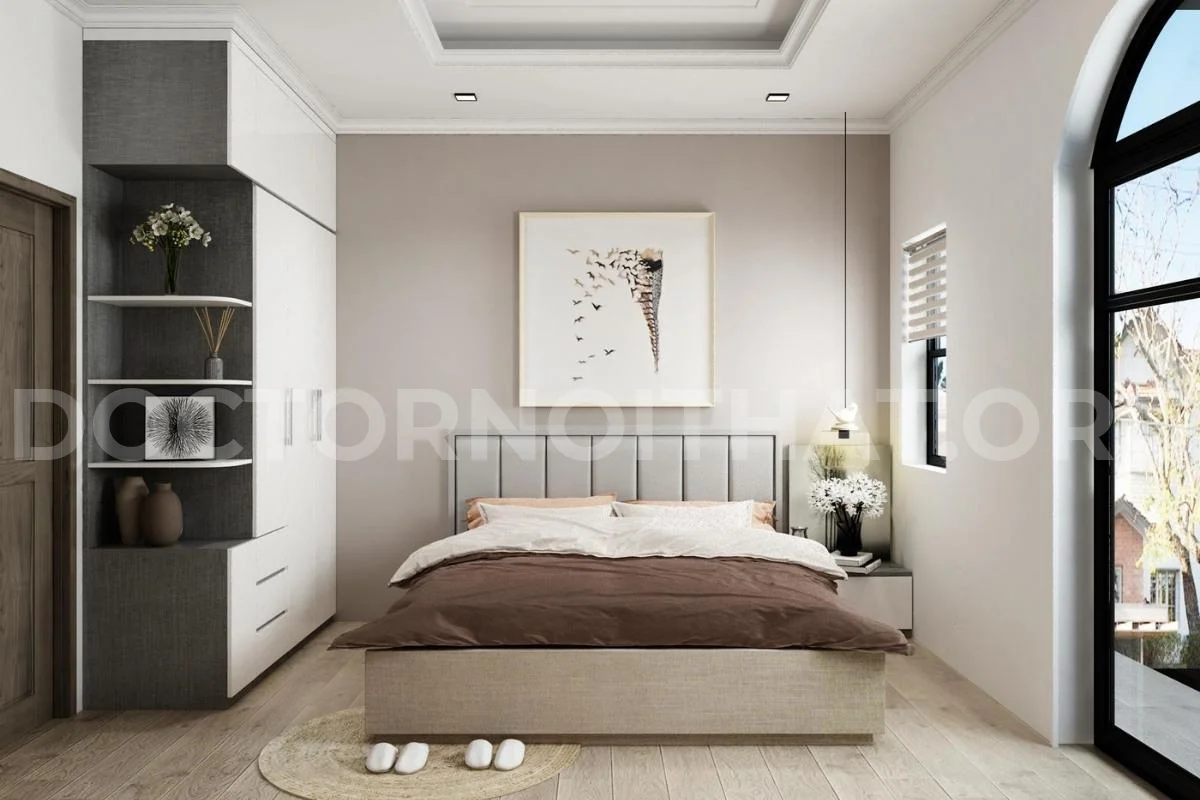 Mẫu thiết kế nội thất phòng ngủ 21m2 (nguồn: sưu tầm)