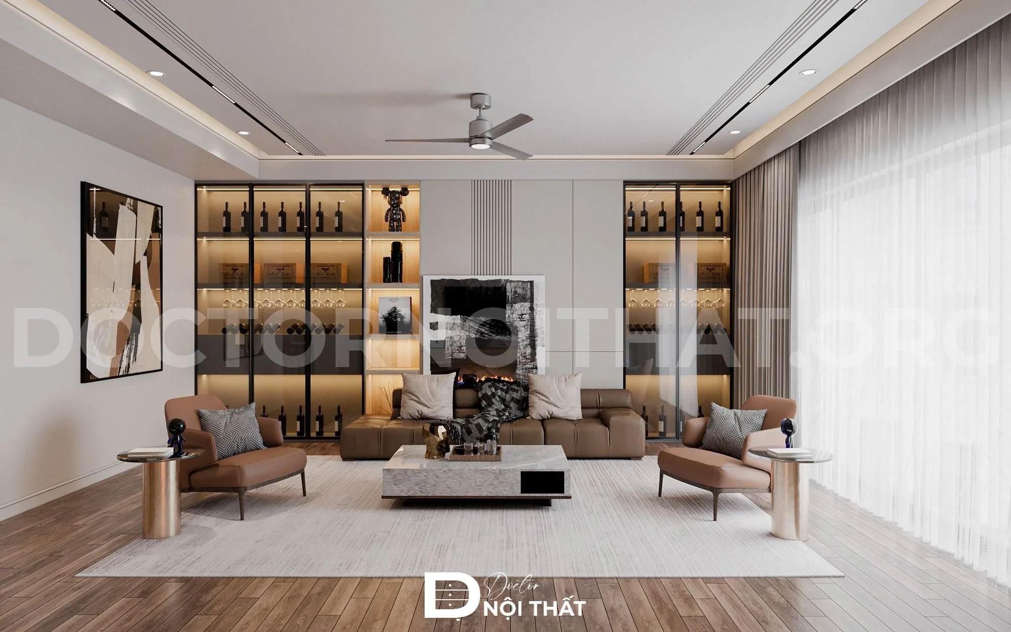Mẫu thiết kế nội thất phòng khách đẹp tại Thanh Hóa (Nguồn: sưu tầm)